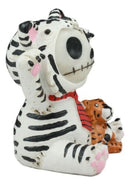 Furry Bones White Tigrrr Snow Tiger Skeleton Monster Table Top Ornament Figurine