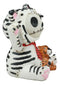 Furry Bones White Tigrrr Snow Tiger Skeleton Monster Table Top Ornament Figurine