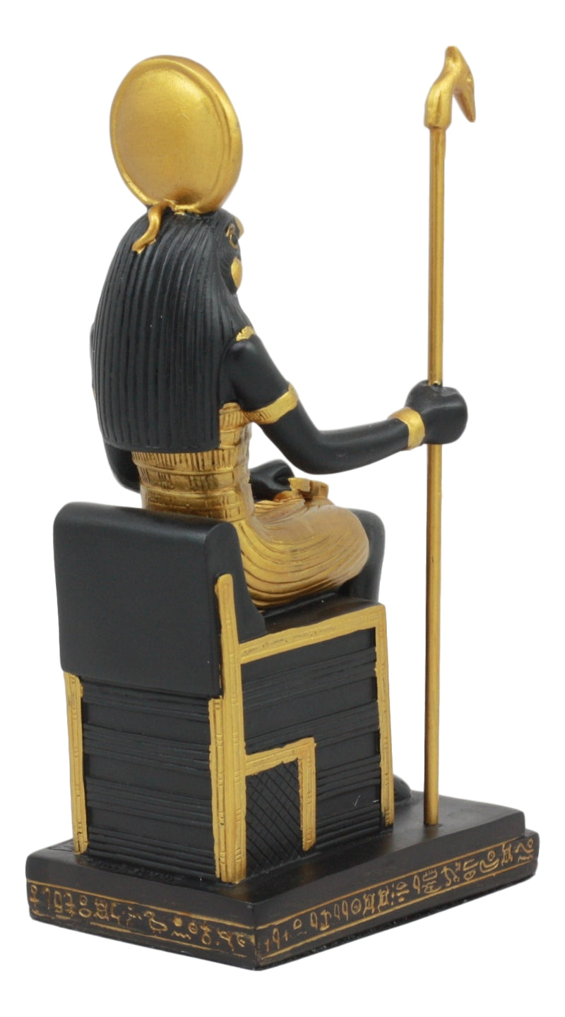 Ebros Classical Egyptian Gods and Goddesses Seated On Throne Statue Gods of Egypt Ruler of Mankind Decorative Figurine … (Horus God of The Sky)