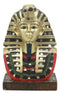 Ancient Egyptian Mask Of King Tut Bust Statue 6"H Pharaoh Tutankhamun With Nemes