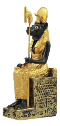 Egyptian Solar Lioness Goddess Sekhmet On Throne Dollhouse Miniature 3"H