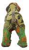 Playful Jungle Monkey Hand Crafted Paper Mache In Colorful Sari Fabric Figurine
