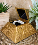 Ebros Golden Ancient Egyptian Pyramid Decorative Box 4" Wide Trinket Stash Box