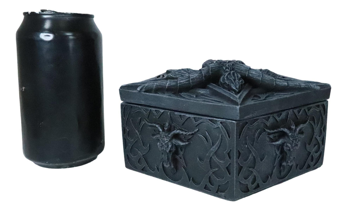 Knights Templar Pentagram Sabbatic Goat Baphomet Keepsake Jewelry Box
