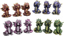 Ebros Baby Dragons in See Hear Speak No Evil Poses Miniature Figurines Set of 12