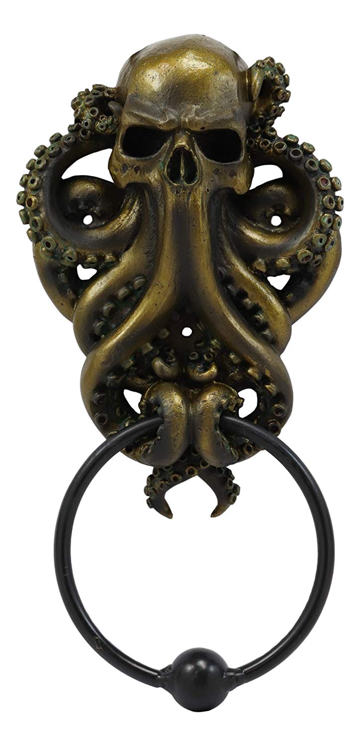 Bermuda Triangle Nautical Octopus Kraken Ghost Of Cthulhu Door Knocker Figurine