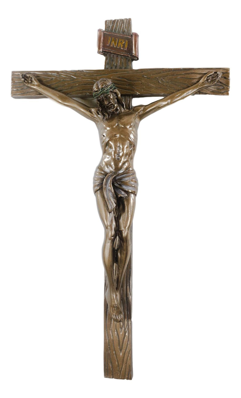10"H INRI Jesus Christ Crucified On The Cross Wall Hanging Catholic Crucifix