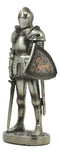 Medieval Suit Of Armor Statue 7"H Swordsman Brave Lionheart Knight Figurine