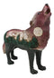 Ebros Gift Native Tribal Howling Wolf Totem Spirit Figurine Collection 6.25" L Animal Decor Statue (Snow Angel Wings)