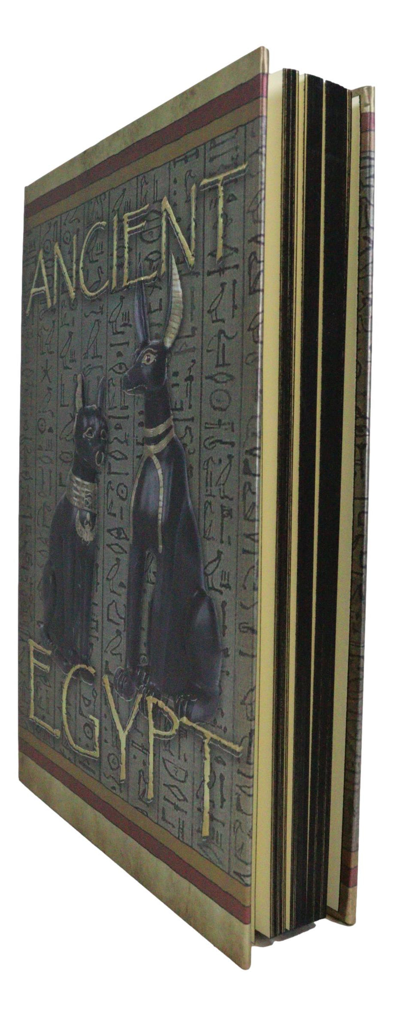 Ancient Egypt Bastet And Anubis Hieroglyphic Embossed Blank Page Journal Book