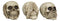 Graveyard Humor Gothic See Hear Speak No Evil Grinning Skulls Figurine Set Of 3