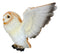 Realistic Woodlands Wildlife Common Barn Owl Bird Spreading Its Wings Statue 8"W