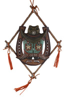 14" Rustic Southwestern Dreamcatcher Lucky Horseshoe Cowboy Hat Boots Wall Decor