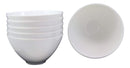 Restaurant Supply Contemporary Round White Jade Melamine Soup Salad Bowls Set 6