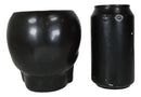 Pack Of 2 Black Ceramic Day Of The Dead Ghastly Skull Planter Bowl Pot Figurine