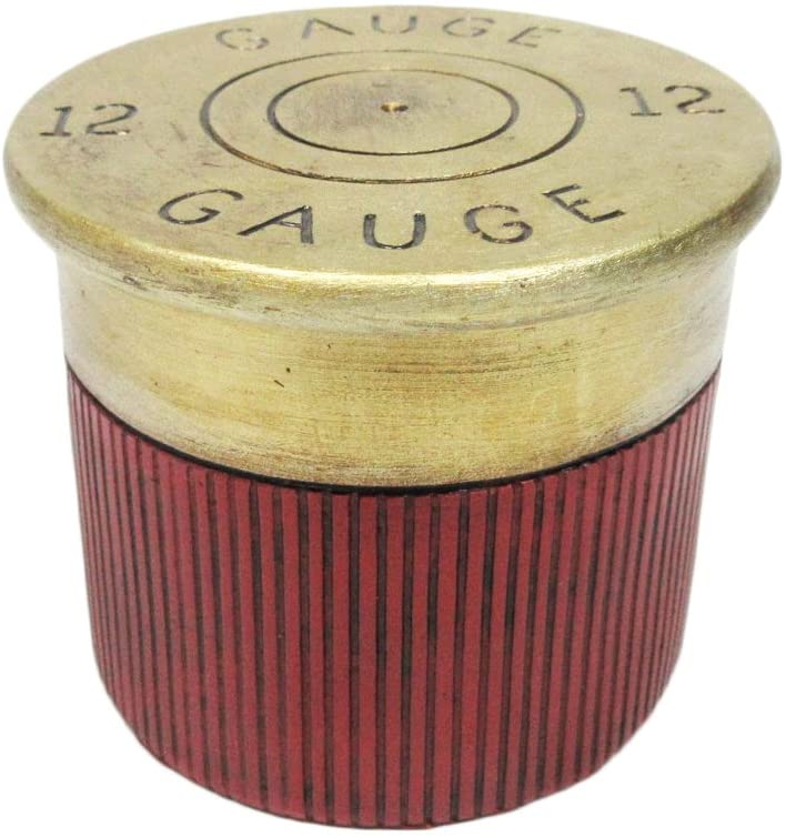 Ebros 12 Gauge Shotgun Shell Resin Trinket Box Collectible Decor 3.25" Tall