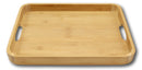 Sturdy Quality Smooth Bamboo Food Tea Butler Tray Platter With Handles 15"X11"