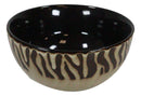 Pack Of 2 Safari Savanna Zebra Horse Print Abstract Soup Cereal Bowls 18oz