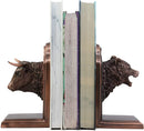 Wall Street Stock Market Bull VS Bear Bookends Bronze Electroplated Figurine