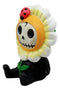 Ebros Eco Green Sunflower Daisy Furrybones Figurine 3" H Hooded Costume Skeleton Monster Sculpture Decor Collectible