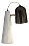 Ceramic Contemporary Cone Task Table Lamp Faux Carrara Marble Base Black Shade