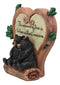 Ebros Bear Couple Under Heart Shaped Willow Tree Figurine Love Without Measure