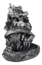 Feng Shui Oriental Dragon King On Rocky Mountain Backflow Cone Incense Holder