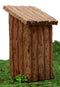 Ebros Fairy Garden Miniature Colonial Toilet Outhouse With Door & Toilet Roll Setup