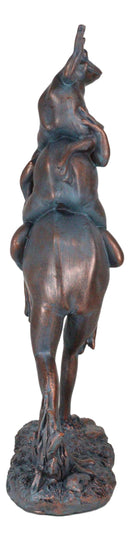 Croak Family Papa Frog Piggybacking 2 Young Baby Frogs To School Garden Statue