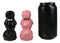 Black And Pink Chien Canne Poodles Salt And Pepper Shakers Ceramic Figurine Set