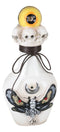 Wicca Black Skull Moth Crescent Moon And LED Witch Eyeball Faux Potion Bottle