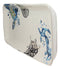 Marine Sea Turtle Compass Anchor & Shell Ceramic Serving Platter Trays Set Of 2