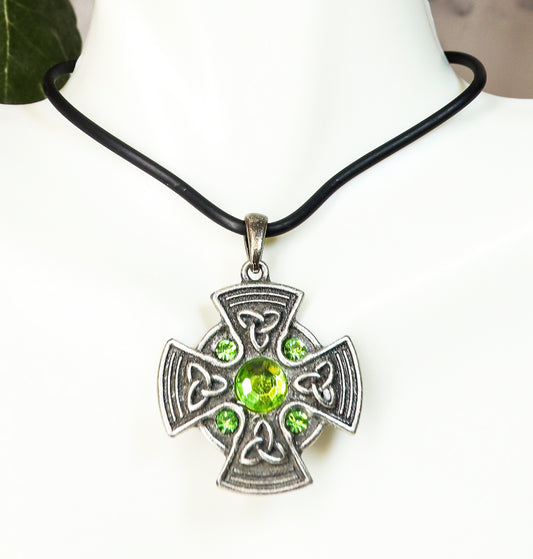 Ebros Celtic Trinity Crucifix Cross Pendant Medallion Necklace Accessory Jewelry - Ebros Gift
