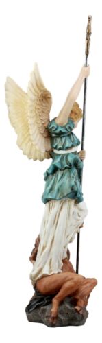 Ebros Large Saint Michaelskirche Archangel Michael Slaying Lucifer Statue 21" Tall Church of Saint Michael Germany Panoramio Landmark