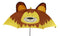 Ebros Gift Children Kids Animated Colorful Pop Up Umbrella 33" Diameter Animal Themed Umbrellas with 3D Ears Or Eyes Fun Child Friendly Playing in The Rain (Yellow King of The Jungle Lion)