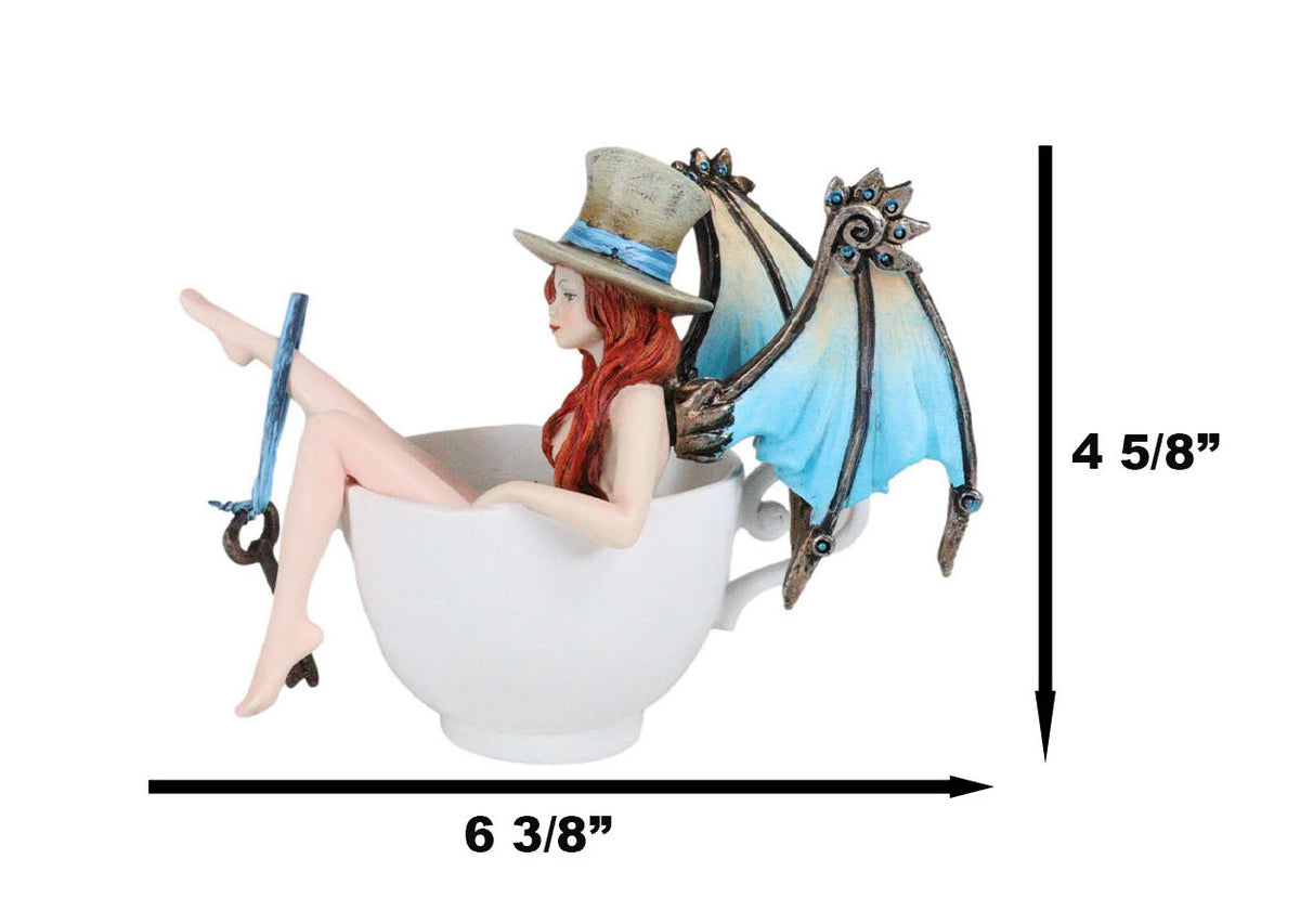 Amy Brown Teacup Steampunk Locksmith Key Bearer Fairy Tea Bath Fae Figurine