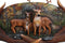 Ebros Large Rustic Woodlands Antlers Scene Deer Buck Doe and Fawn Family Wall Plaque 14"L