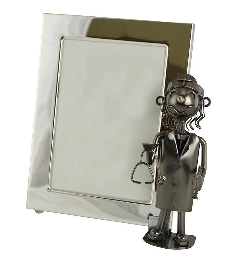 Ebros Nurse Practitioner Metal Sculpture 5"X7" Picture Frame Vertical Horizontal