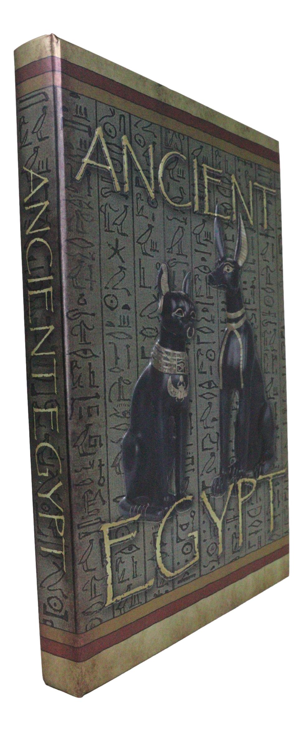 Ancient Egypt Bastet And Anubis Hieroglyphic Embossed Blank Page Journal Book