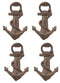 Ebros Rustic Vintage Solid Cast Iron Metal Nautical Ship Anchor Soda Beer Bottle Cap Opener 6.5" High Coastal Sea Bayou Boat Getty Port Anchors Party Decor Accent (4)