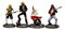 Day Of The Dead Rock Band Skeleton Hell Concert Entertainers Figurine Set of 4