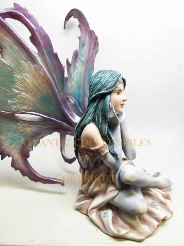 Ebros Fairyland 12.5 Inch Winter Wonderland Posh Winged Fairy Statue Figurine - Ebros Gift