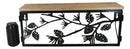 Western Rustic Forest Woodlands Pinecones Metal Cutout Wall Hanging Wood Shelf