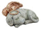 Ebros Heavenly Halo Angel Dog Urn Statue 8" Long Pet Memorial All Dogs Go to Heaven