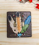 Ebros Southwestern Native 3 Feathers Double Toggle Switch Plate Cover Set Of 2 - Ebros Gift