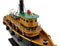 Ebros 18" Long Handicraft Tugboat Boat Model Statue with Wood Base Stand Figure - Ebros Gift