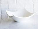 Pack Of 6 Contemporary White Quad Cornered 12oz Rice Soup Sauce Porcelain Bowls