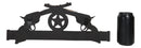 Western Cowboy Dual Revolver Guns With Western Star 4-Peg Coat Wall Hooks Decor