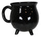 Ceramic Wicca Hocus Pocus Witch Potion Broil Black Cauldron Mug Cup With Handle