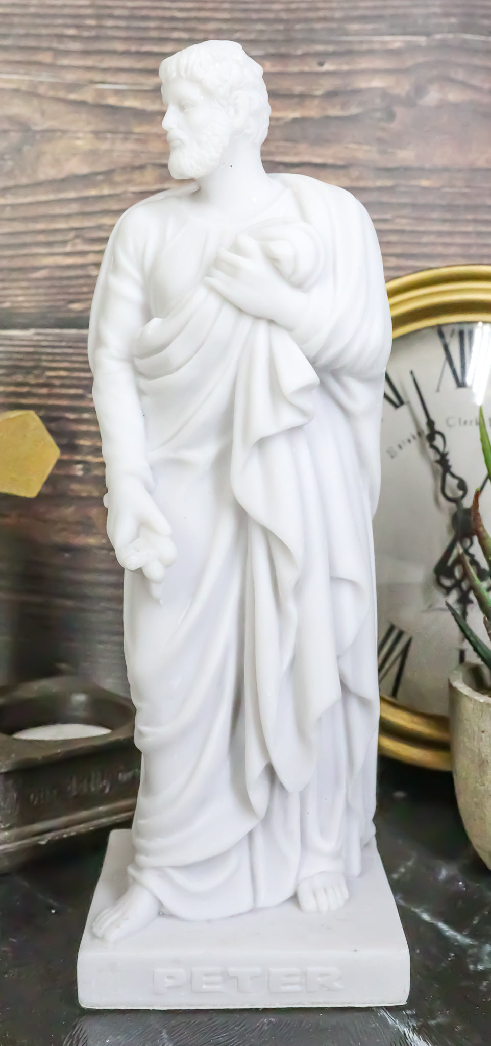 Bertel Thorvaldsen Copenhagen Museum Christ Hall Apostle Saint Peter Statue - Ebros Gift